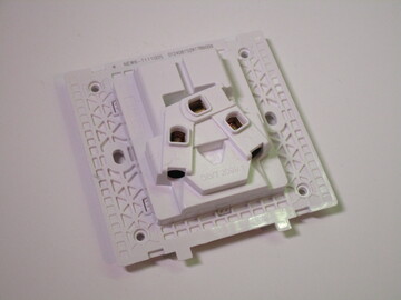 Rear of the socket with screw terminals.