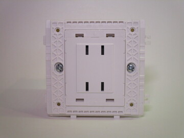 Socket with the faceplate removed.